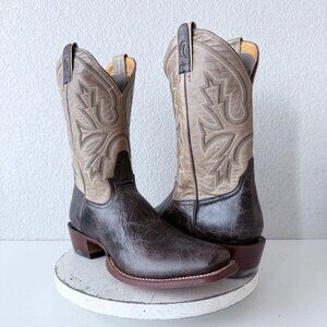 NEW Rod Patrick Mens Cowboy Boots 14.5A Antique Mocha Bison Western Blunt Toe